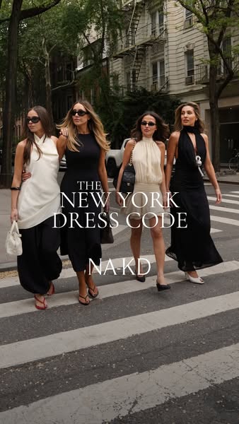 This ad features four models walking on a crosswalk in the city. The ad features a headline that reads, "The New Yo