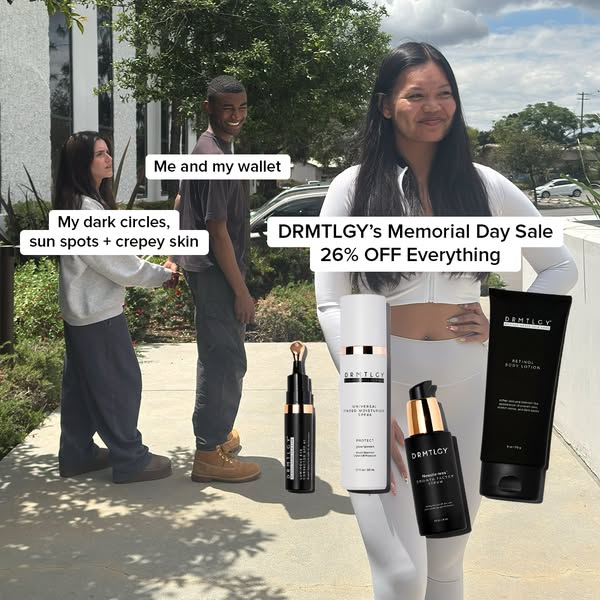 This ad uses a meme format featuring a woman holding hands with two individuals, one labeled as representing her dark ci