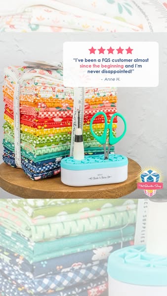 This ad for Fat Quarter Shop features a customer testimonial about their satisfaction with the brand. The ad showcases a