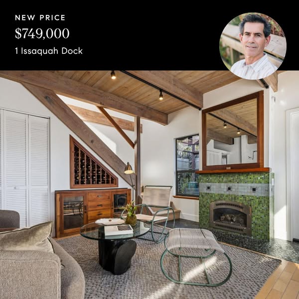 This ad showcases a modern home with a new price reduction, highlighting its features and location.