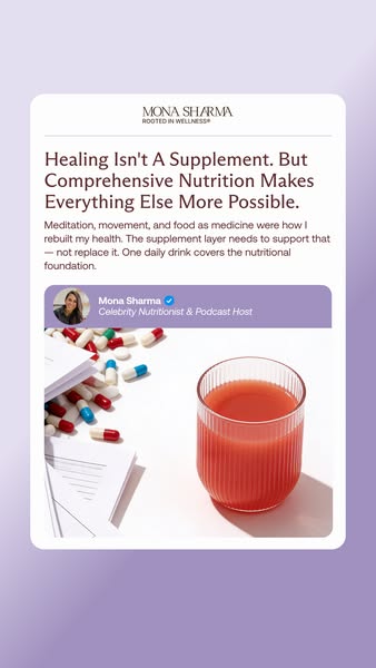 Mona Sharma Health and Wellness ad