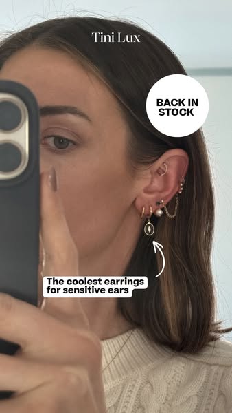 This ad showcases the brand's earrings for multiple piercings on sensitive ears. The ad features the tagline, 'T