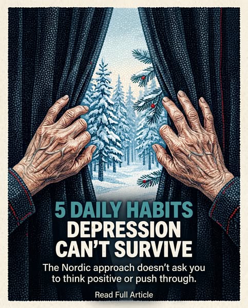 This ad is designed to help people struggling with depression by presenting five daily habits that can combat the condit