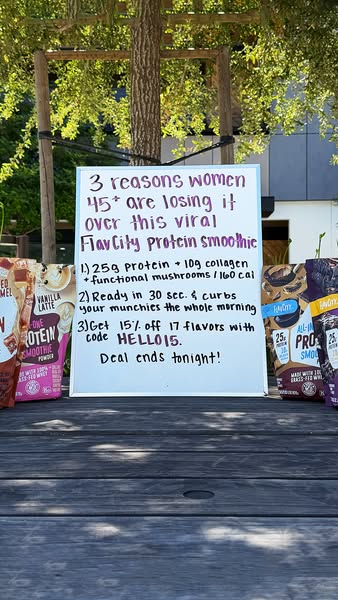 This ad features a list of reasons why women are "losing it" over FlavCity protein smoothies. It highlights th