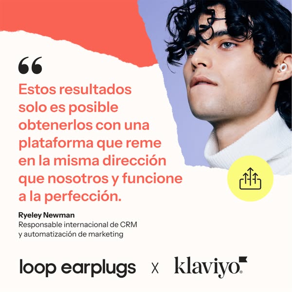 This ad features a testimonial from Ryeley Newman, Responsable internacional de CRM y automatización de marketing, about