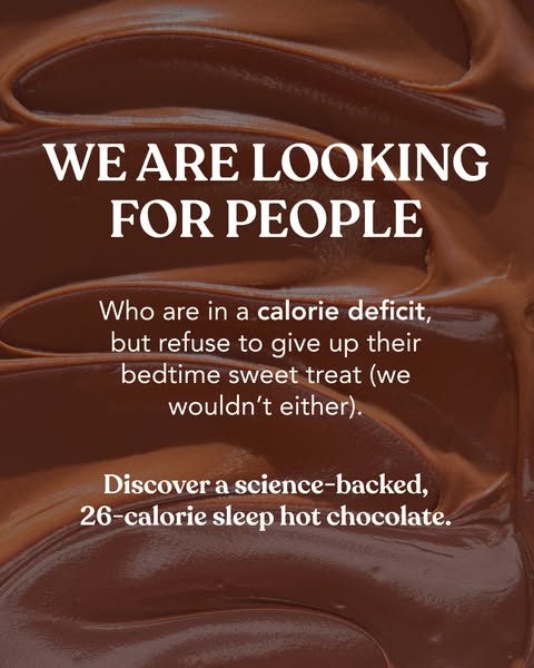 This image ad is looking for people in a calorie deficit, but who refuse to give up their bedtime sweet treat. It is adv