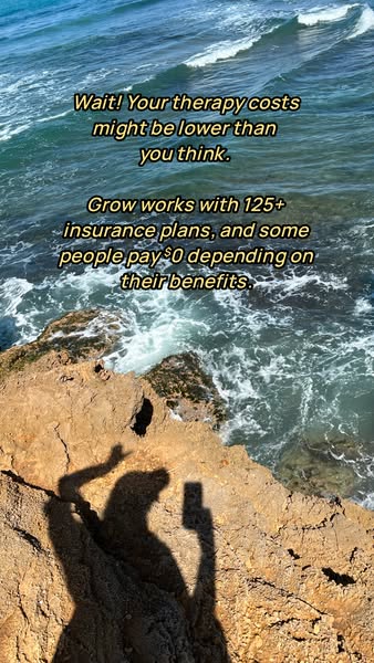This ad for Grow aims to reach people who are avoiding therapy due to its cost. The ad conveys that Grow can work with m