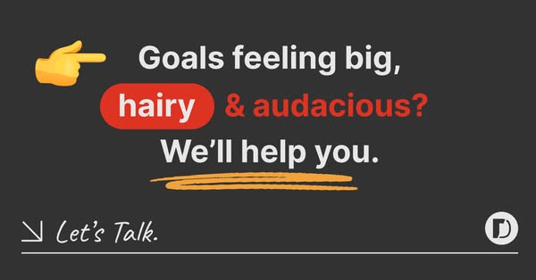 This ad presents a problem and offers a solution for viewers that are feeling overwhelmed by their goals. The ad uses a 