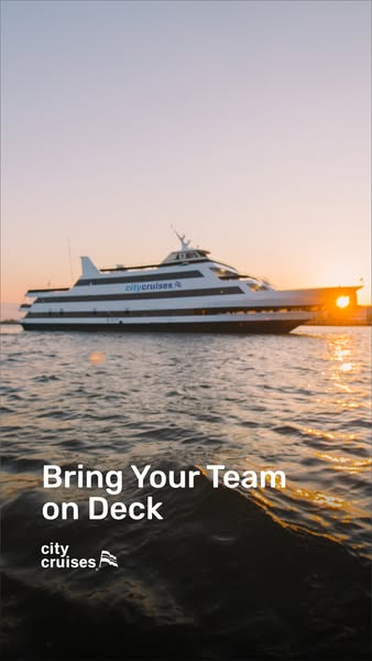 This image ad for City Cruises encourages businesses to book the venue for team-building events.