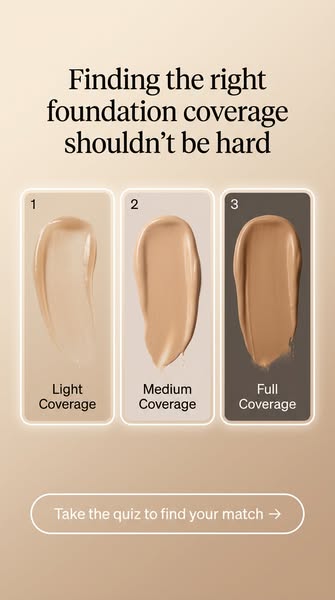 This ad suggests that finding the right foundation coverage should not be hard. The ad highlights the different coverage