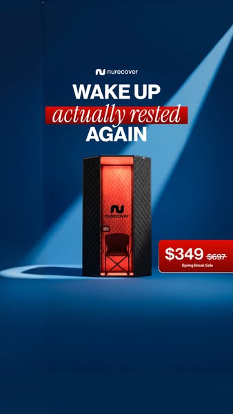 This ad shows the product with a clear headline and the original price crossed out next to the current price, highlighti