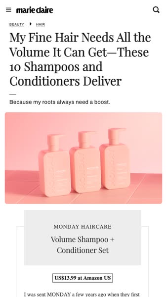MONDAY Haircare ad