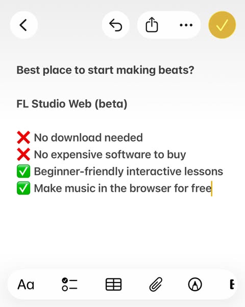 The ad is promoting FL Studio Web (beta). It is suggesting that FL Studio Web (beta) is the best place to start making b