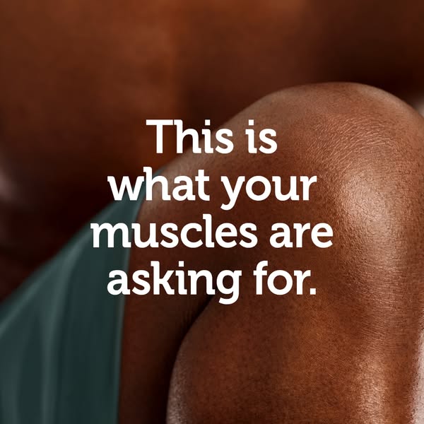 This ad shows a close-up of a body to communicate the message that muscles need relief and support.