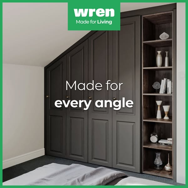 This ad highlights the Wren brand's bespoke design capabilities by demonstrating how their fitted wardrobes can be t