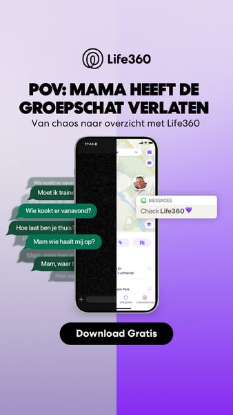 This ad emphasizes how Life360 can bring an end to the chaos caused by a busy family group chat.