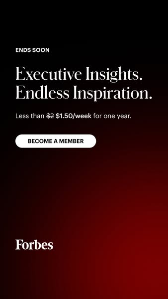 This ad is for Forbes. It highlights the benefits of becoming a member, promising executive insights and endless inspira