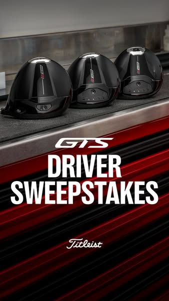 This ad promotes a sweepstakes for a GTS driver from Titleist. The ad features three of the drivers and text announcing 