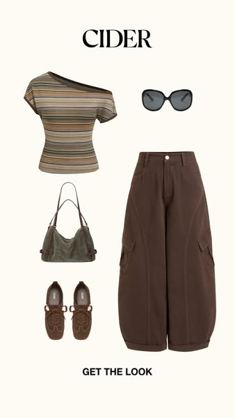 This is a digital ad for Cider featuring various pieces of clothing and accessories. It is laid out to showcase the full