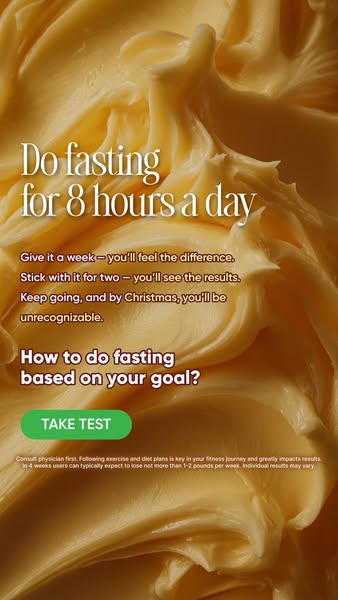 This image ad is designed to encourage people to try intermittent fasting for weight loss and improved health by taking 
