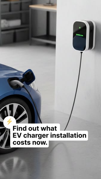 This ad provides information about the costs of electric vehicle (EV) charger installation.