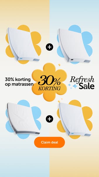 This image ad is promoting a 30% off sale on mattresses. The ad features images of mattresses with the text '30% kor