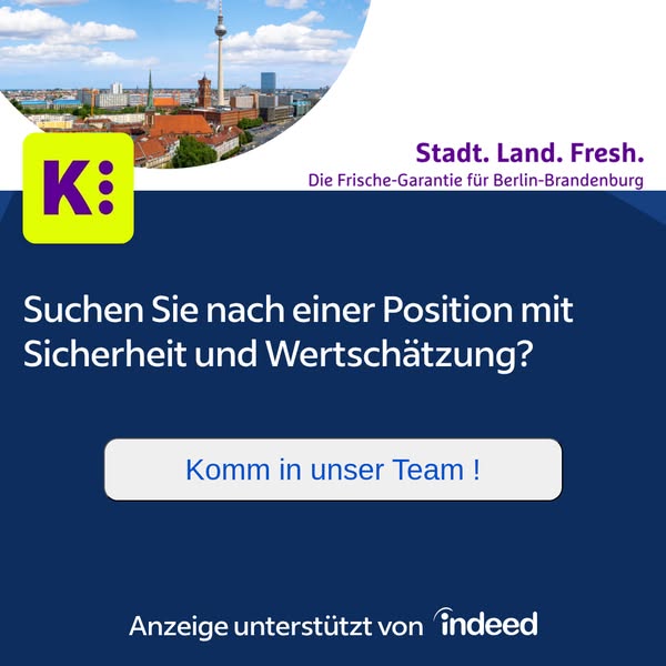 This image ad promotes job openings from Kaufland, a German hypermarket chain that is part of the Schwarz Group. The ad 