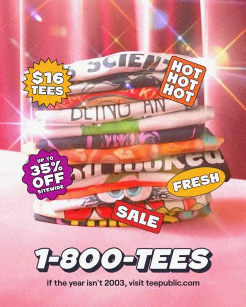 Ad for TeePublic shirts
