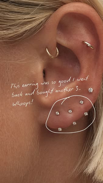 This ad for an earring company uses a customer testimonial about the quality and appeal of the earring in question.