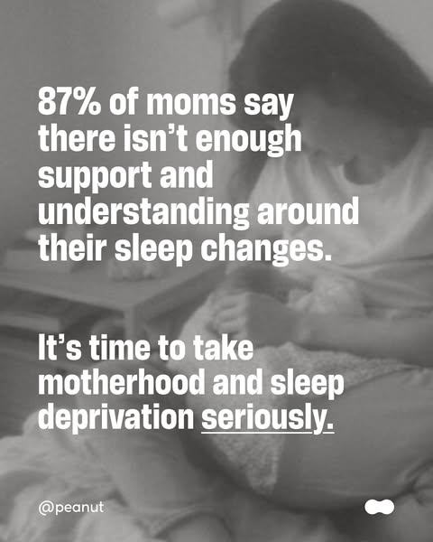 This image ad highlights the lack of support and understanding around mothers' sleep changes, emphasizing the need t