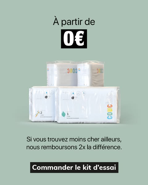 This ad promotes Couches, a brand of diapers, highlighting a trial kit offer and a price match guarantee.