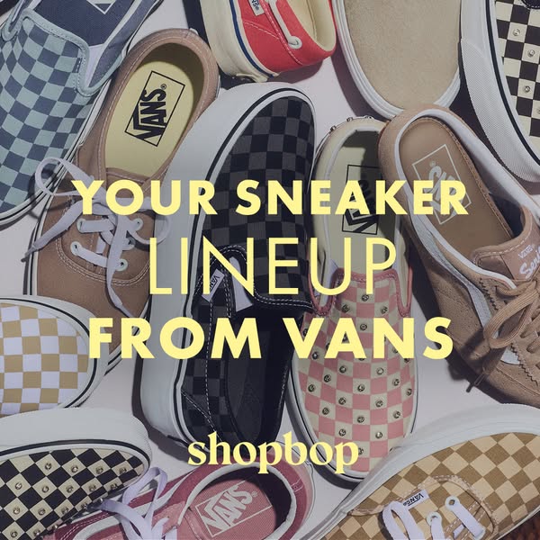 A product ad for Vans sneakers available at Shopbop.
