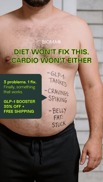 This image ad shows a torso with writing on it listing weight loss issues. It promises to fix the listed issues with a G