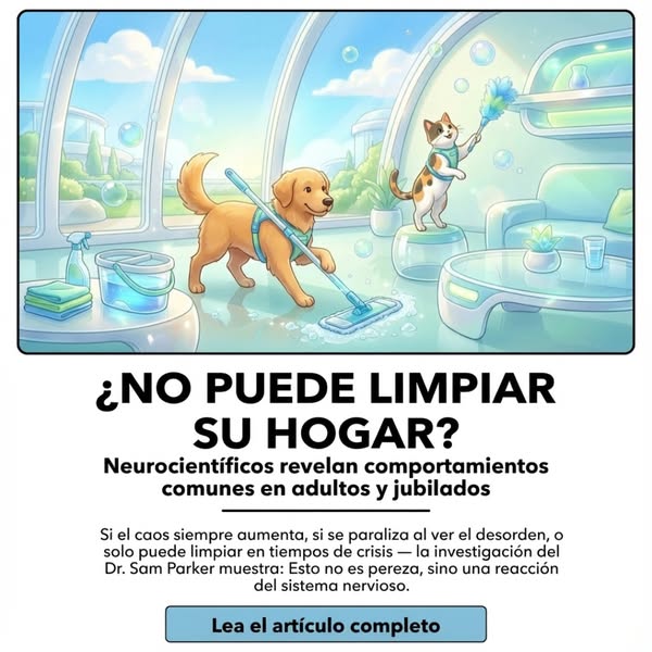 This ad is for an article about the common behaviors of adults and retirees who can't clean their homes. The ad feat