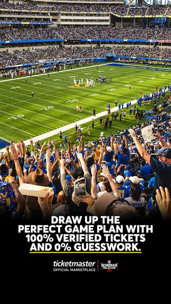 This image ad promotes Ticketmaster as the official marketplace for verified tickets, aiming to eliminate guesswork in g