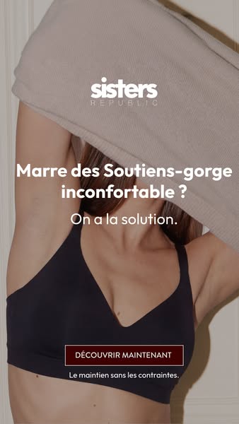 This Meta image ad aims to reach women who are tired of wearing uncomfortable bras. Sisters Republic presents their comf