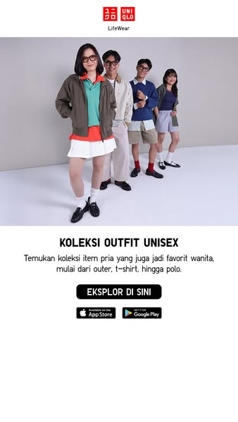 This ad features four young adults showcasing a range of unisex outfits from Uniqlo. The ad encourages viewers to explor