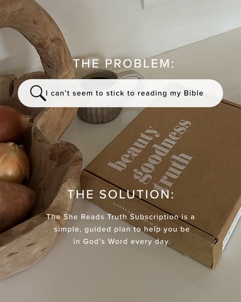 The ad presents a problem, that people can't seem to stick to reading their Bible. The ad then provides the product,