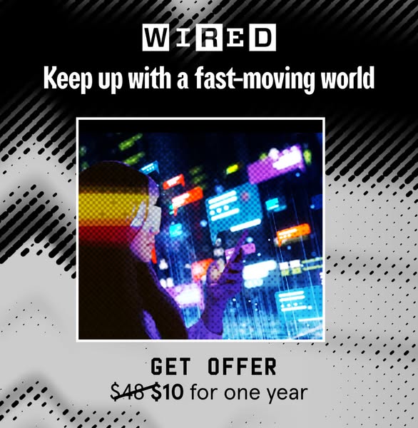This image ad for Wired promotes a subscription offer of $10 for one year, emphasizing the importance of staying informe