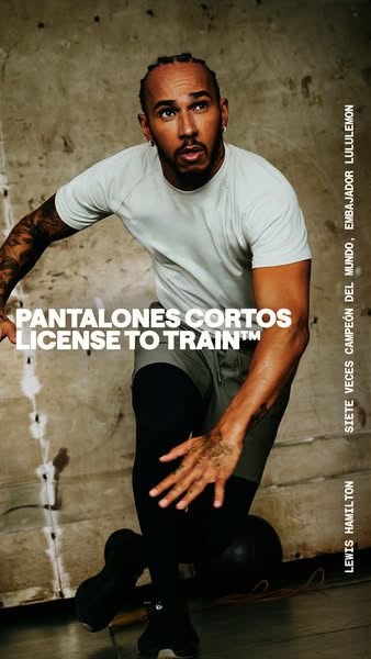 This ad features Lewis Hamilton endorsing Lululemon's License to Train shorts. The ad focuses on the functionality o
