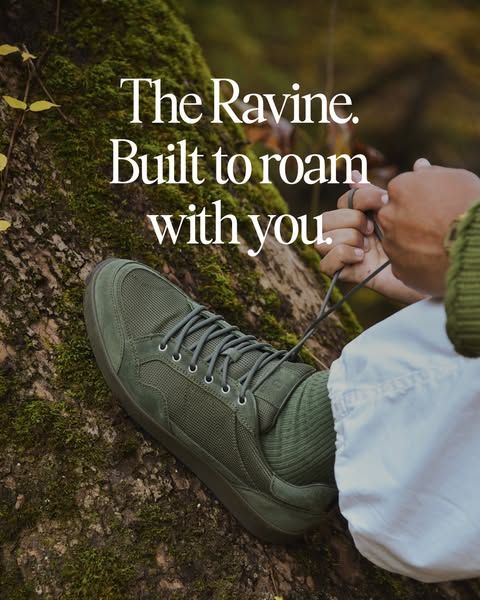 This ad features a close up shot of one of the client's shoes as it is being laced. The ad contains a tagline that c