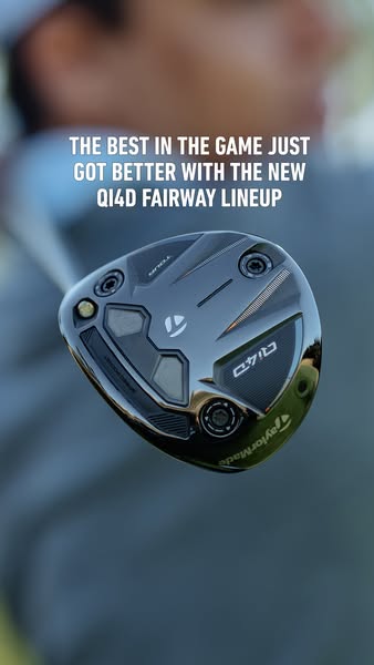 This ad showcases the new Q14D Fairway Lineup from TaylorMade, emphasizing its superior quality and innovation in golf e