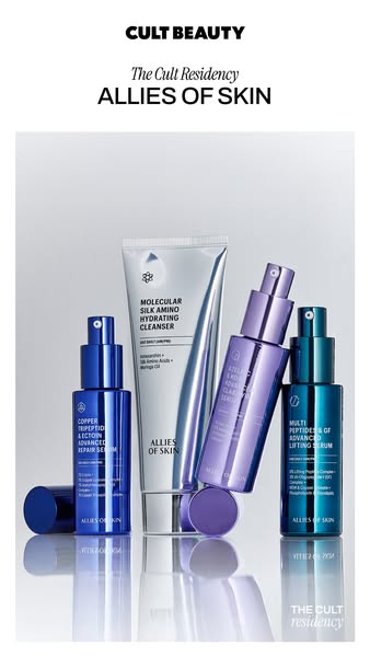 This image ad from Cult Beauty promotes Allies of Skin products. The ad features the brand's Copper Tripeptide &