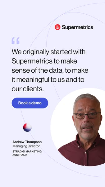 This ad features a testimonial from Andrew Thompson, Managing Director at STRADIGI MARKETING, AUSTRALIA, who shares that