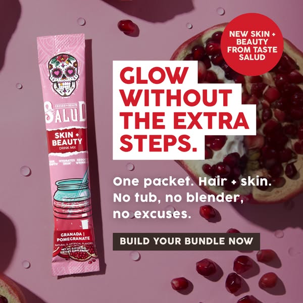 This ad promotes a Salud powder drink mix. The ad highlights the product benefit as it is targeted towards individuals w