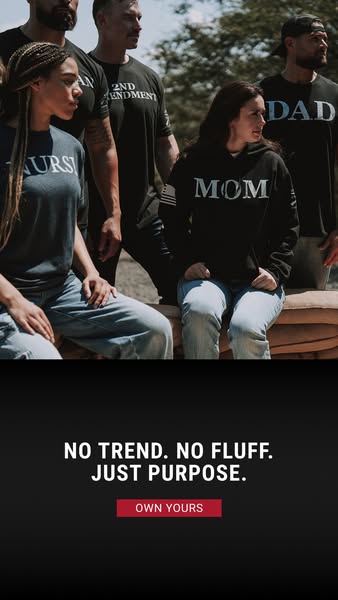 This image ad features a group of people wearing shirts and hoodies with different labels on them, like "Nurse&quot