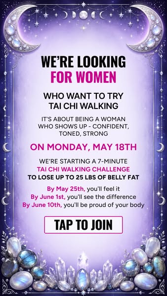 This ad is targeting women and looking to get them to try Tai Chi walking. The ad mentions that Tai Chi walking will hel
