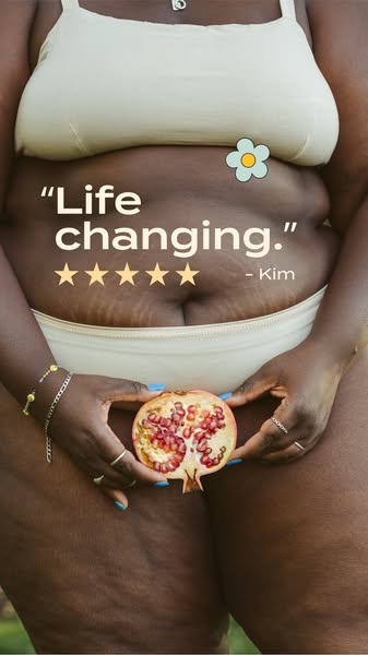 This ad features an unfiltered portrait of a plus size woman, highlighting body positivity and a quote about a 'Life