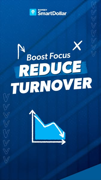 This ad by Ramsey SmartDollar uses a descending chart to show that it can help to reduce employee turnover.
