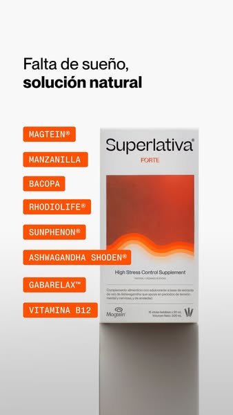 This ad for Superlativa Forte promotes the supplement as a natural solution for sleep problems by highlighting its key i